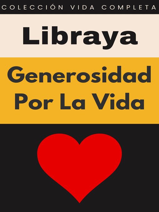 Cover image for Generosidad Por La Vida